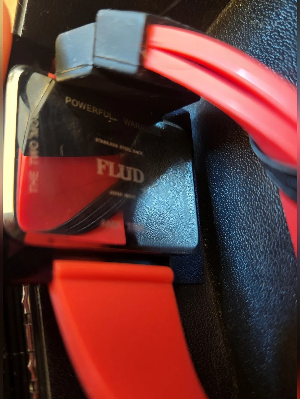 FLUD Turntable Square Wristwatch in Red & Black (RARE FIND)
